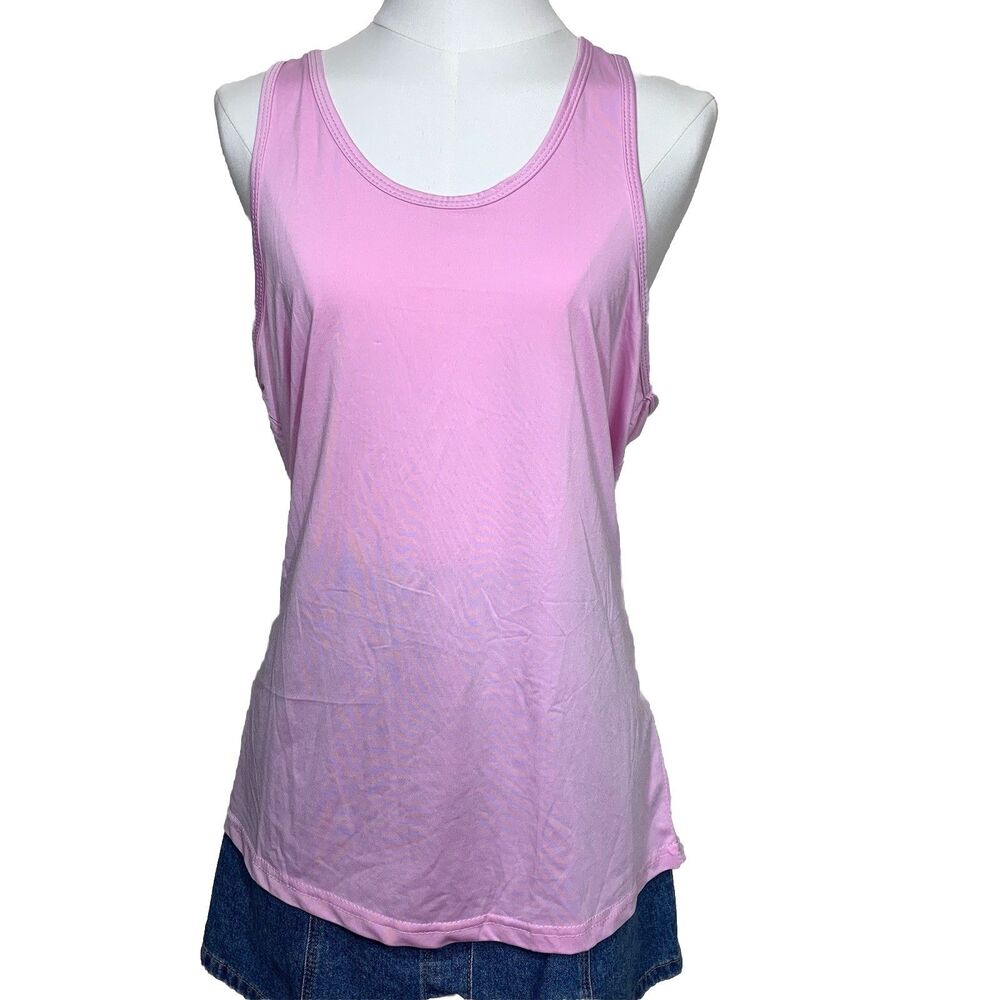 Real Essentials Tank Top Womens‎ XL Pink Racerback Athletic Workout Activewear
